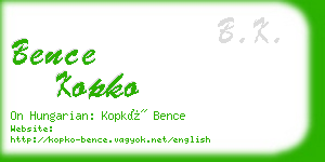 bence kopko business card